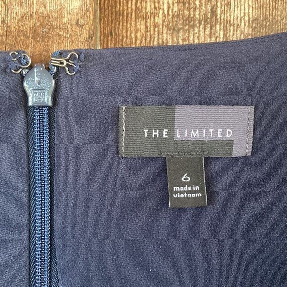 The Limited Solid Navy One Piece Sleeveless Double V-neck Strait Leg Jumpsuit - Picture 6 of 9